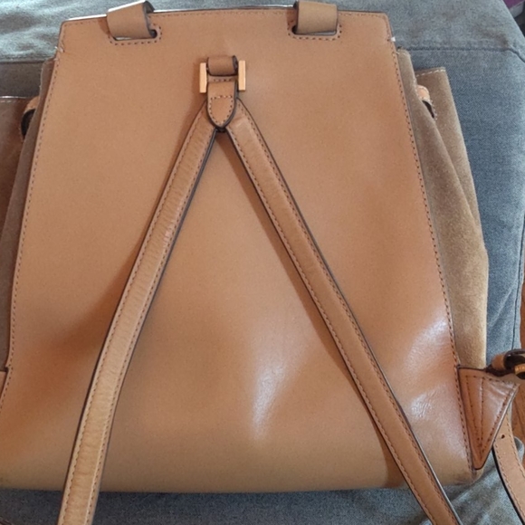 Michael Kors suede backpack w/ smooth leather back